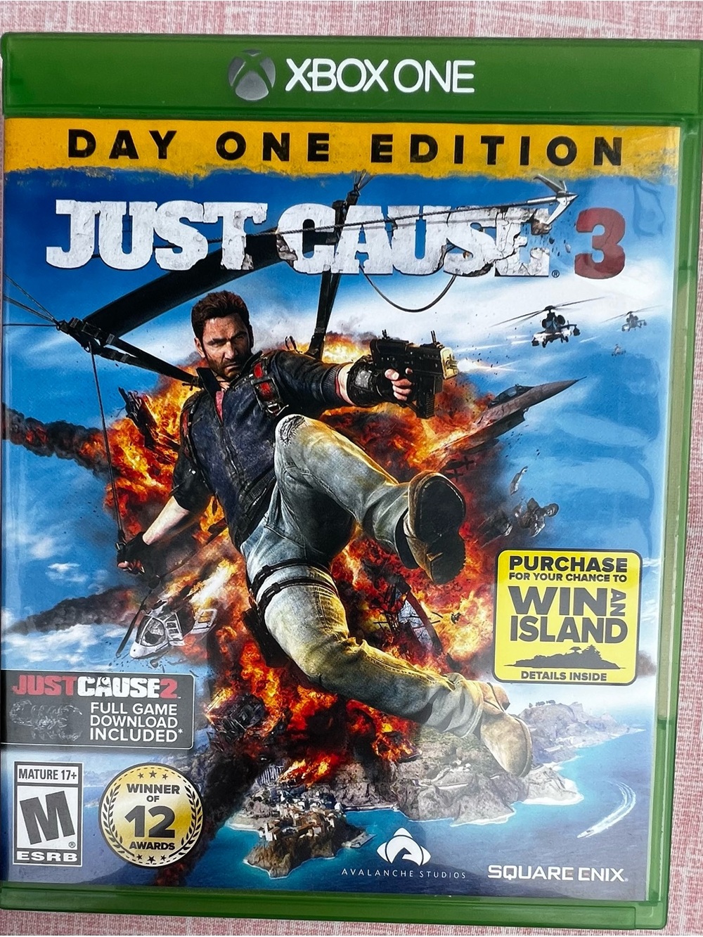 Just Cause 3 Day One Edition (Xbox One) - Blue & Black Cover